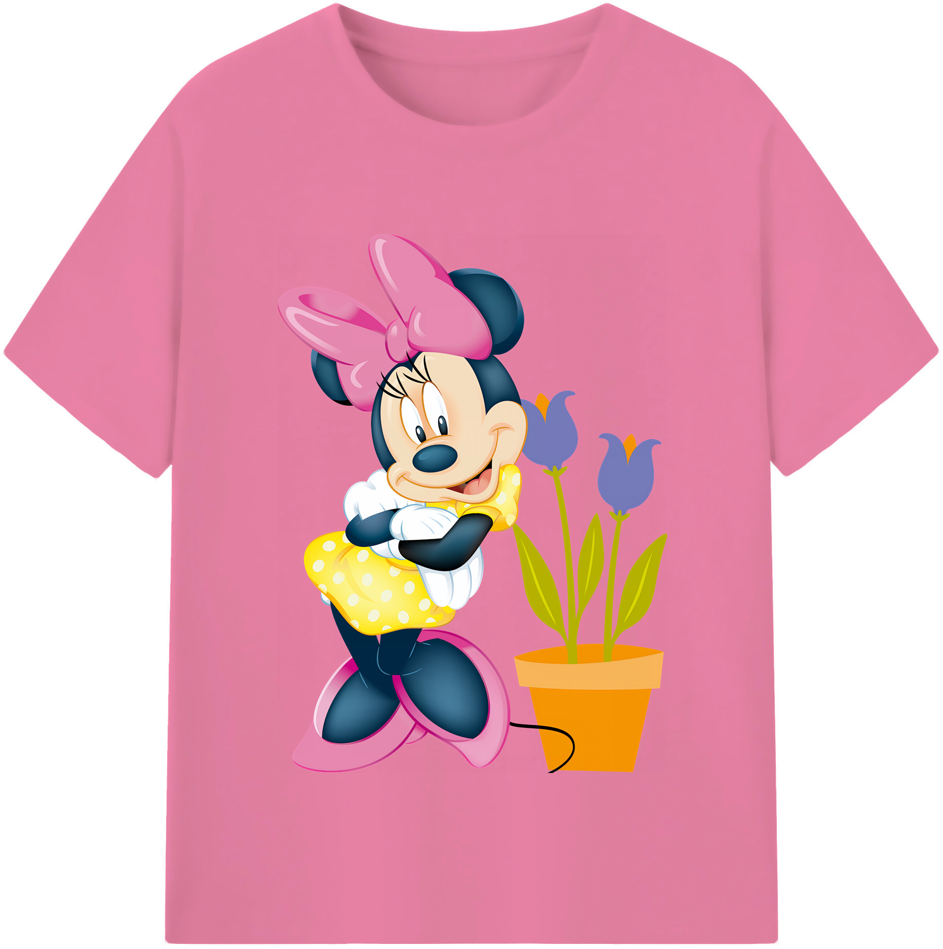 （画像用） ミッキーマウス Mickey Mouse 綿100％半袖Tシャツ（フロントプリント）